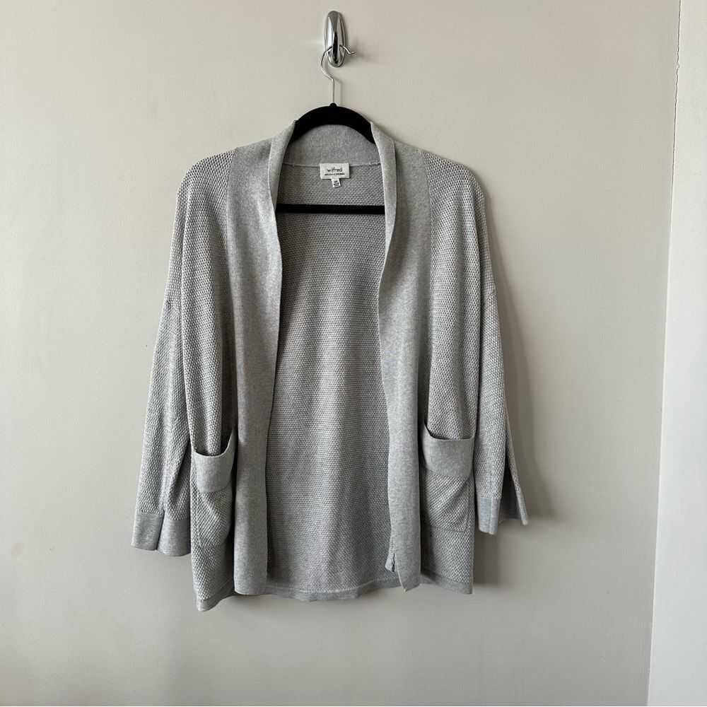 Aritzia-Wilfred Knit Silk & Cashmere Open Short Cardigan